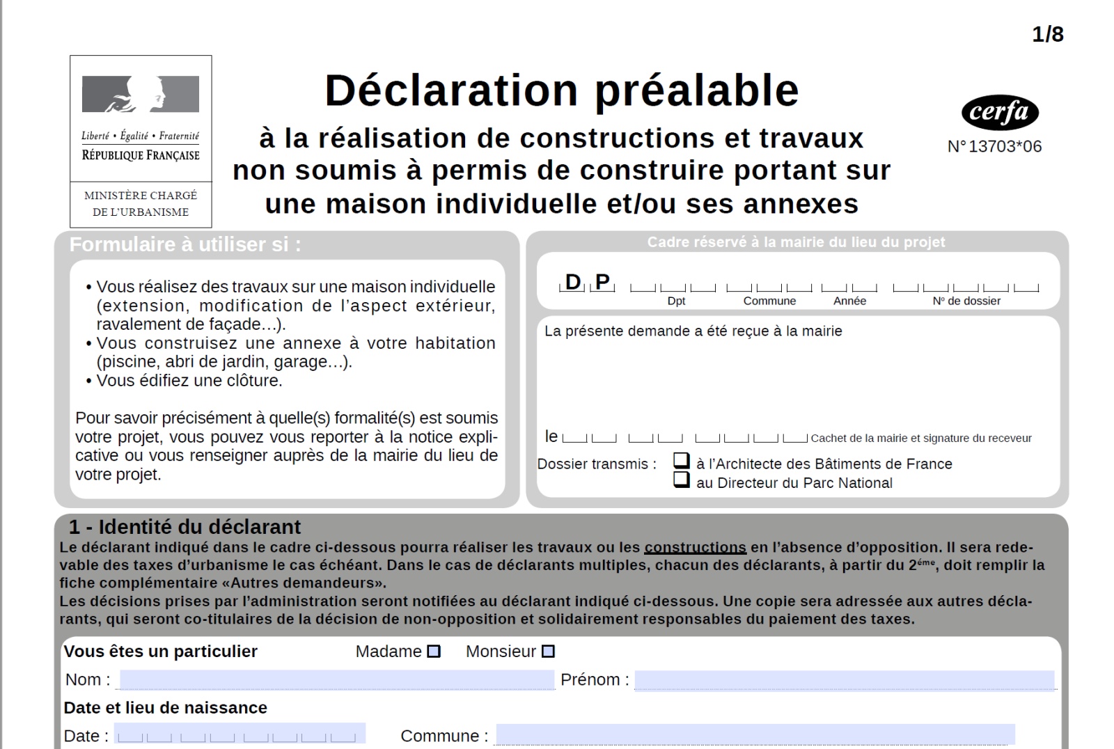 déclaration préalable de travaux 